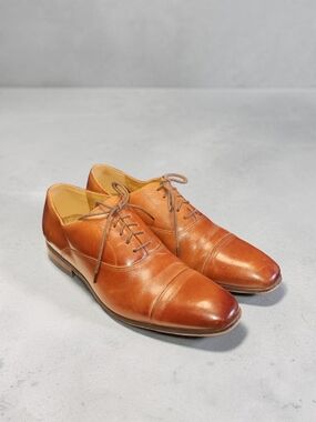 Men Vintage Leather Brown Oxfords By Florsheim Size 11D